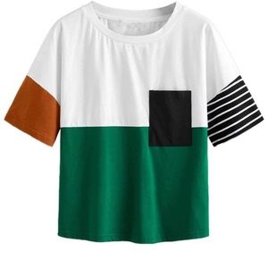ROMWE color block Shirt